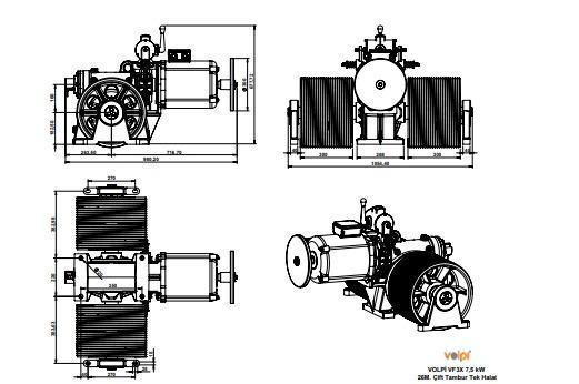 VOLPI VF3X TAMBURLU Geared Machine