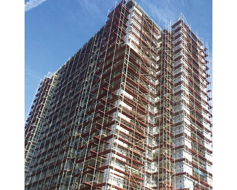 EXTERIOR SCAFFOLDING SYSTEMS Secure Facade Scaffolding System