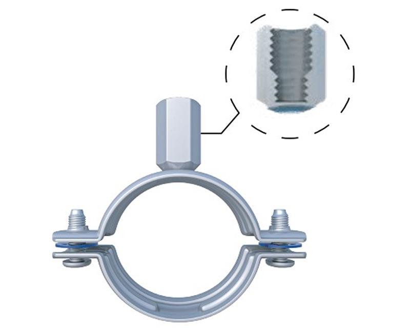 No Rubber Pipe Clamp With Combi Nut