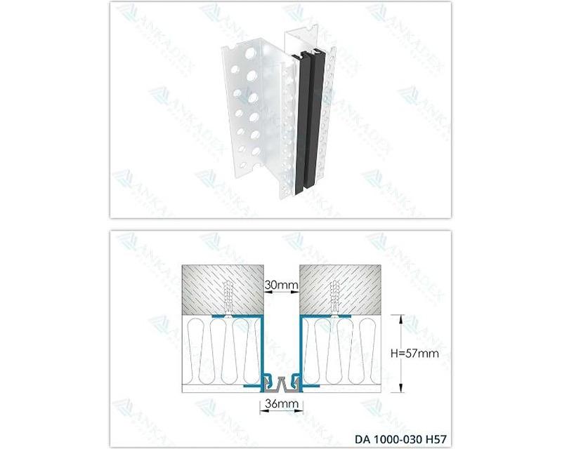 Flush Mounted Wall & Ceilling Profiles For 3cm Gaps DA