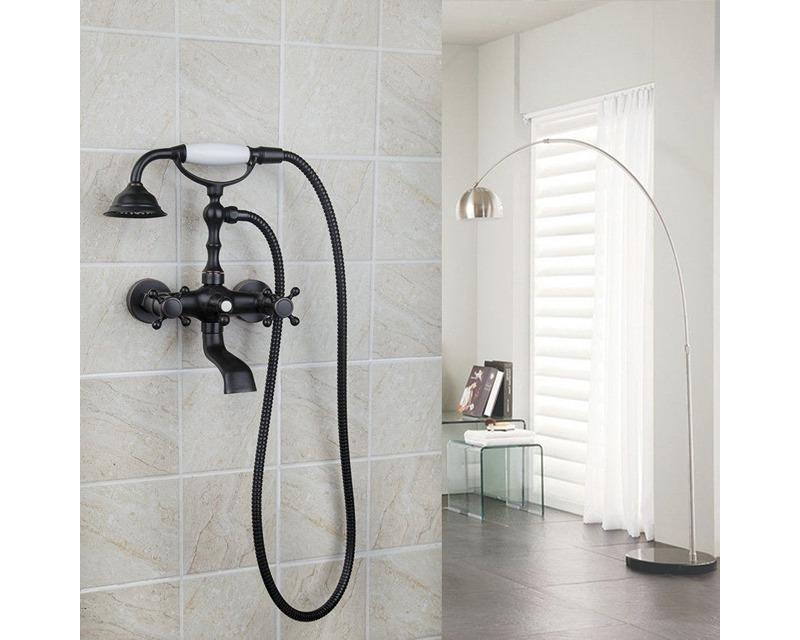 Petrol Black Antique Shower Set