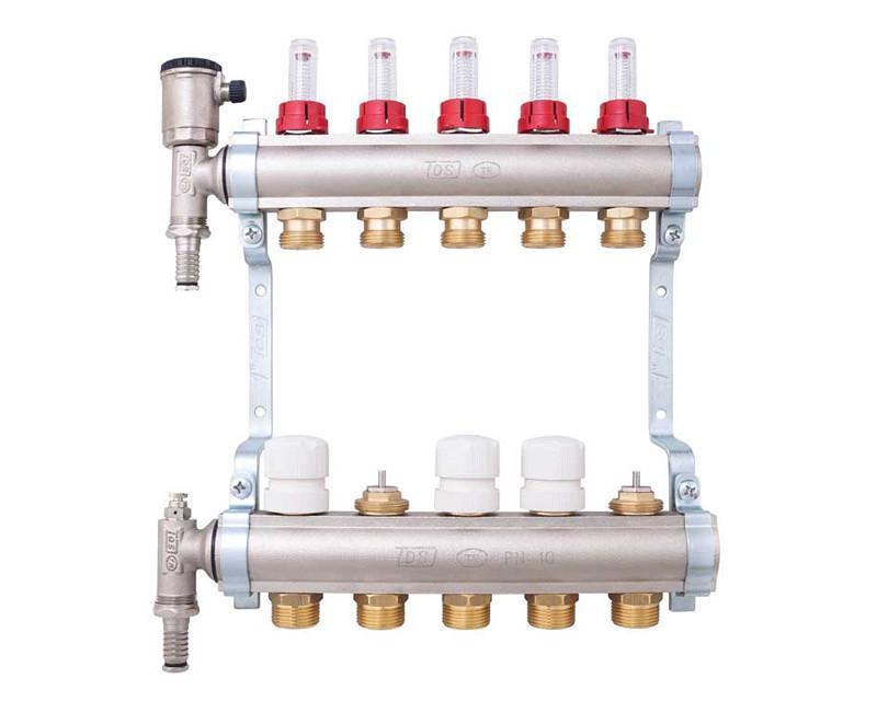 1 1/4"THERMOSTATIC+FLOW RATE MANIFOLD SET (3/4”-16x2)