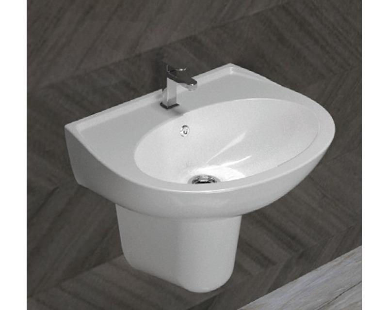 POLO WASHBASIN 55 CM + HALF PEDESTAL